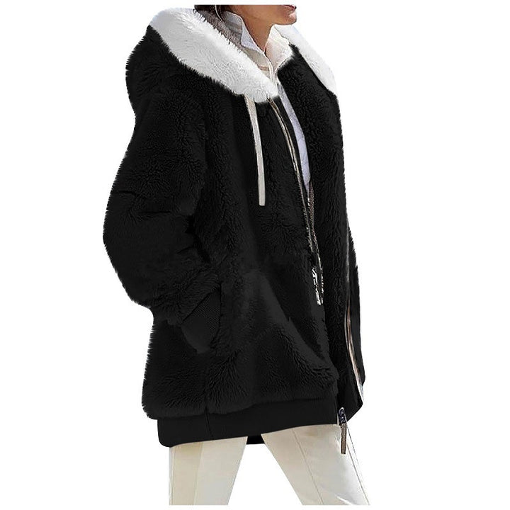 Plüsch Winterjacke mit Kapuze