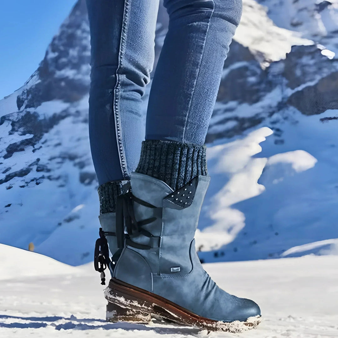 Lesley - Retro Damen Schneestiefel