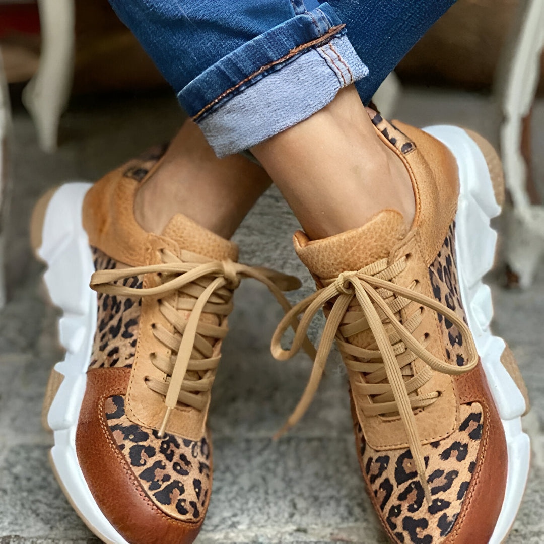 Cindy Komfortable Sneakers im Leopardenmuster