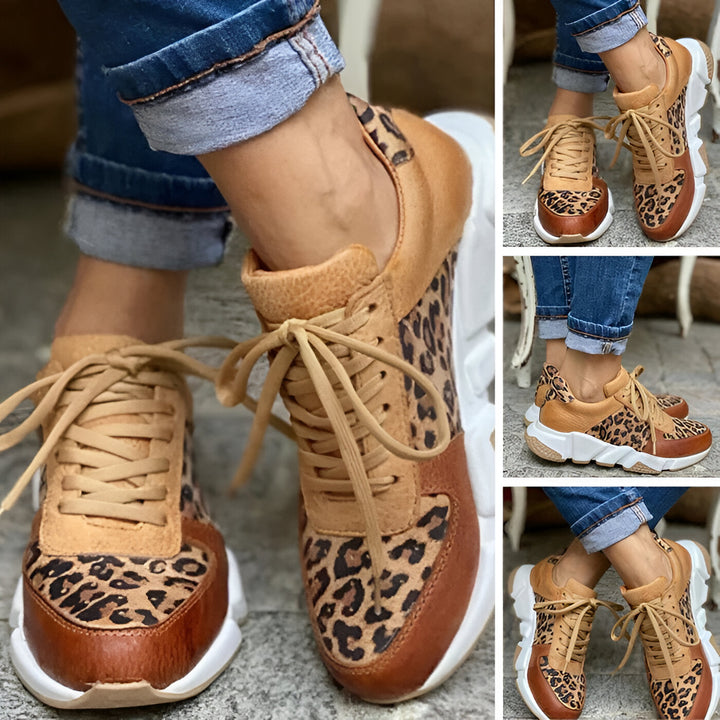 Cindy Komfortable Sneakers im Leopardenmuster