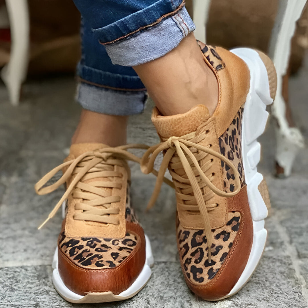 Cindy Komfortable Sneakers im Leopardenmuster