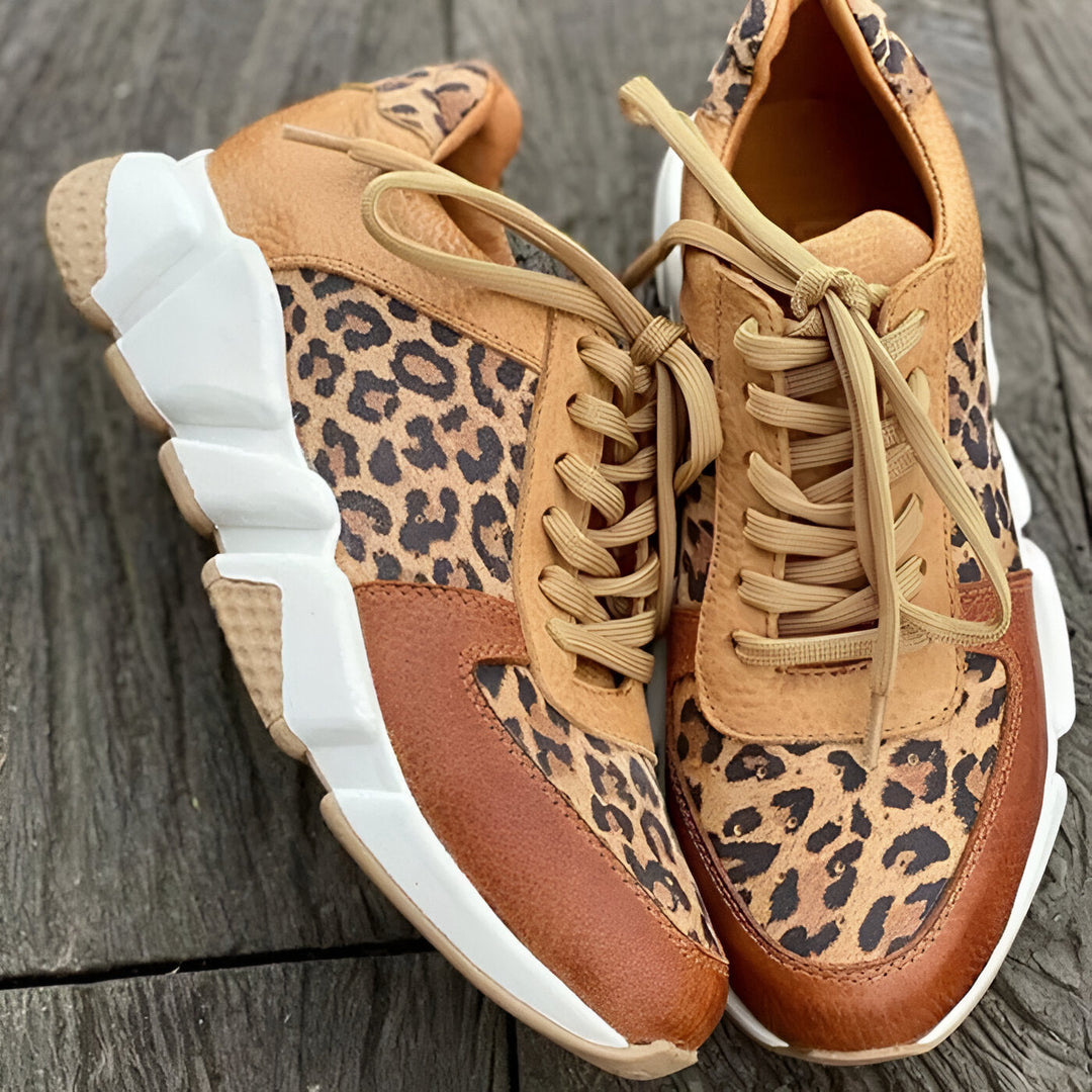 Cindy Komfortable Sneakers im Leopardenmuster