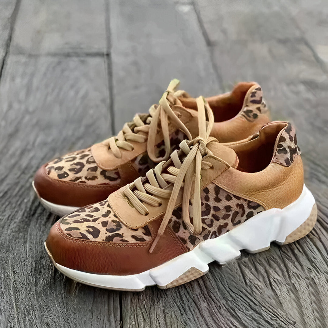 Cindy Komfortable Sneakers im Leopardenmuster